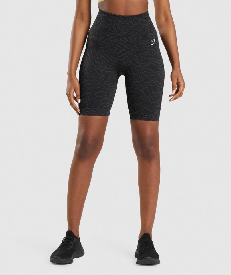 Szorty Gymshark Adapt Animal Seamless Cycling Damskie Czarne | PL 306RPM